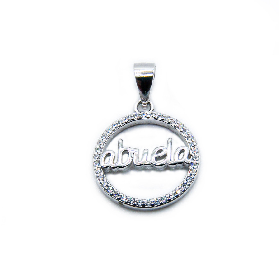 Colgante "Abuela" con piedra Rodiado