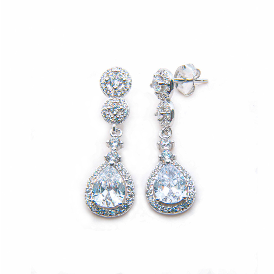 P. Pendientes largos con piedra Rodiados