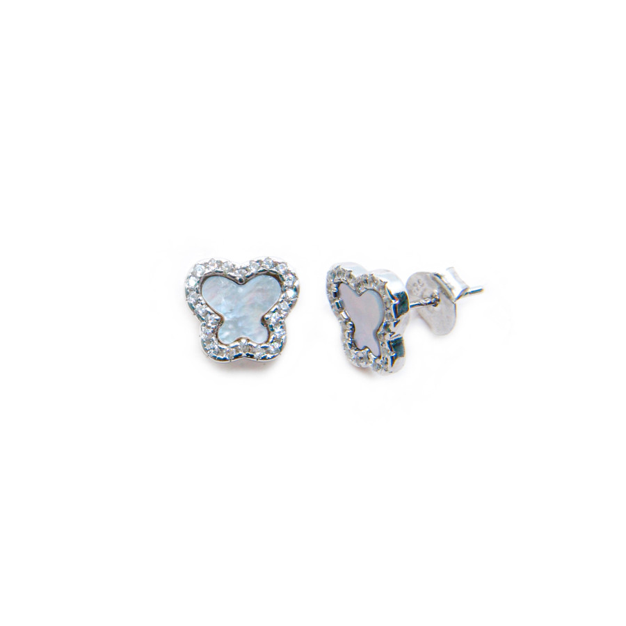 P. Pendientes con piedra y nácar Rodiados