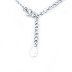 Gargantilla Chaton flor con piedra Rodiado