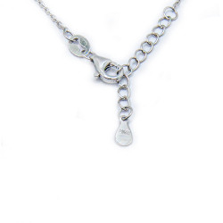 Gargantilla " mamá" Corazon con piedras Rodiada