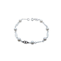 Pulsera combinada con perlas Shell de 6mm