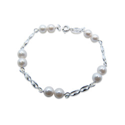 Pulsera combinada con perlas Shell de 6mm