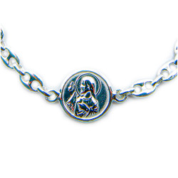 Pulsera Calabrote 5x7mm con Escapulario