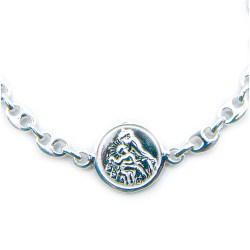 Pulsera Calabrote 5x7mm con Escapulario