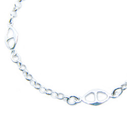 Pulsera Señora combinada 7mm de ancho