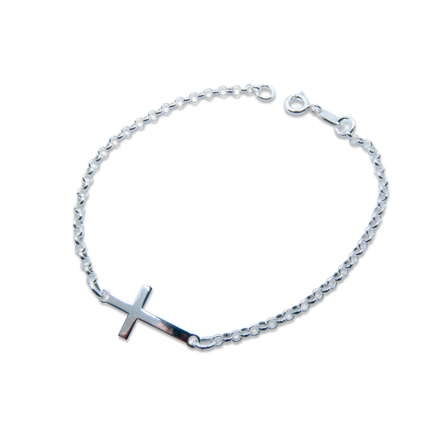 Pulsera Cruz con cadena