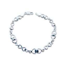 Pulsera Señora combinada con infinitos (eslabón 6mm x 12mm)