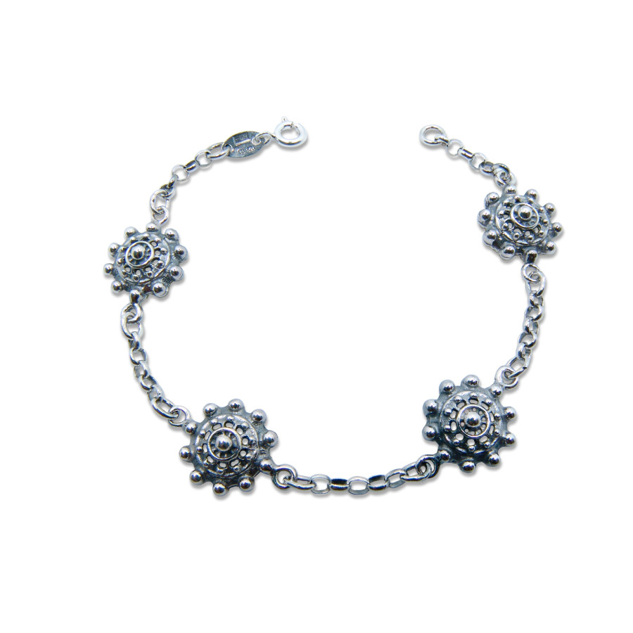 Pulsera Botón Charro con cadena