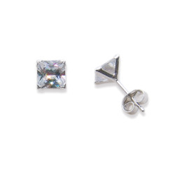 P. Pendientes Cz 6x6mm
