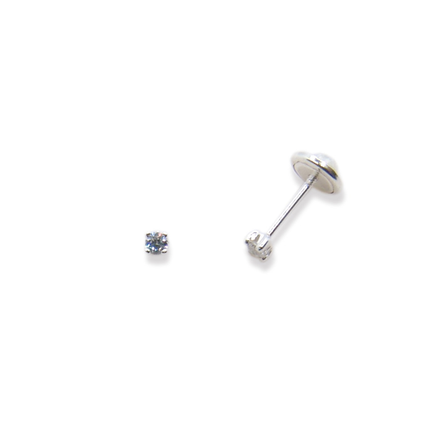 P. Pendientes Garra 4 Bolas C/Cz 2mm
