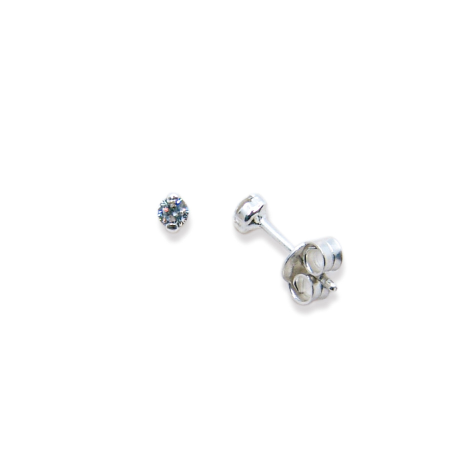 P. Pendientes garra 2 bolas C/Cz 2,5mm