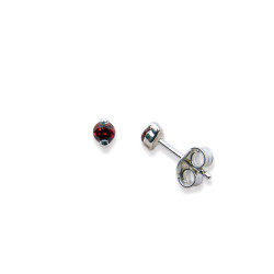 P. Pendientes garra 2 bolas C/Cz 3mm