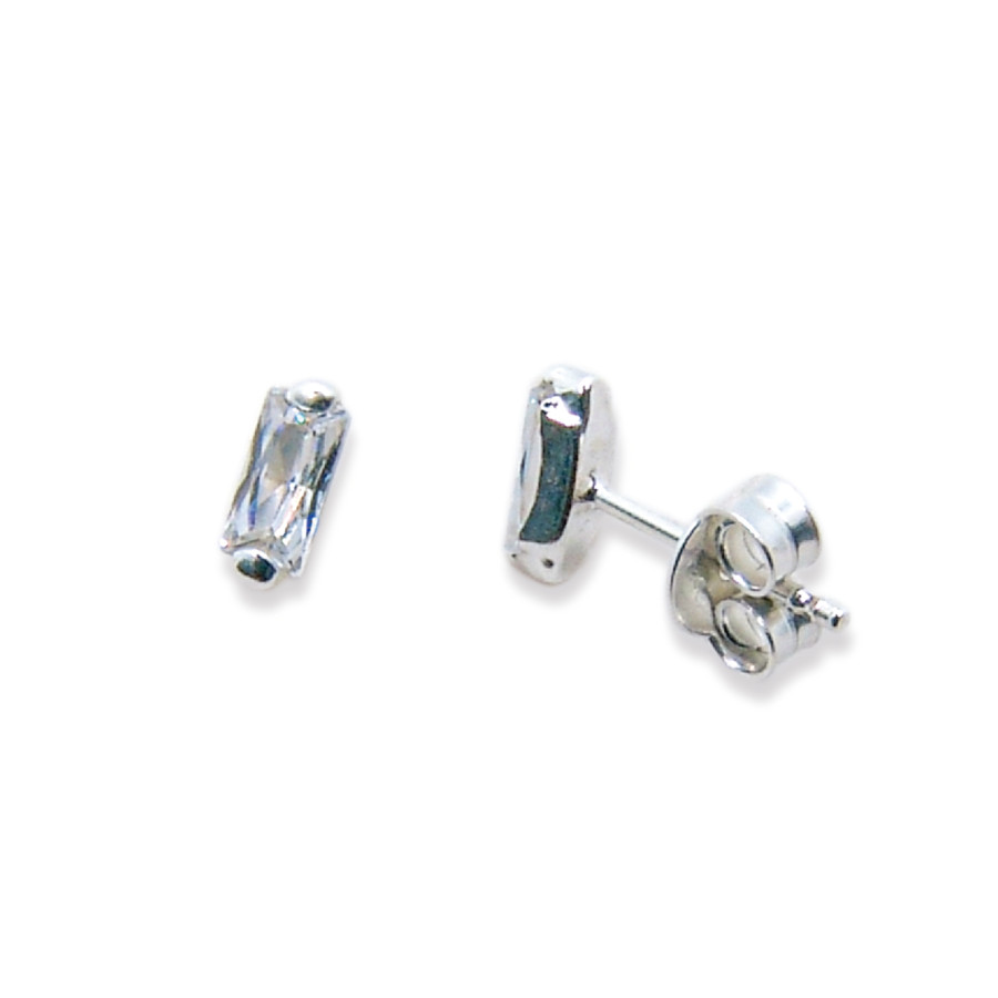 P. Pendientes garra 2 bolas C/Cz 5x2,5mm