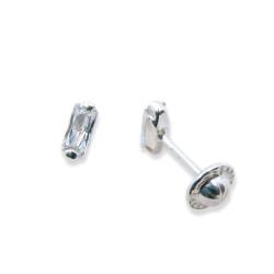 P. Pendientes garra 2 bolas C/Cz 5x2,5mm
