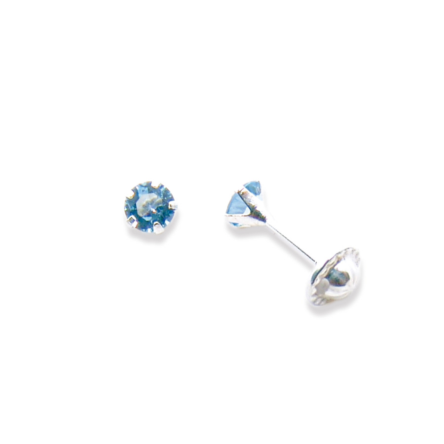 P. Pendientes Garra C/Cz Aguamarina