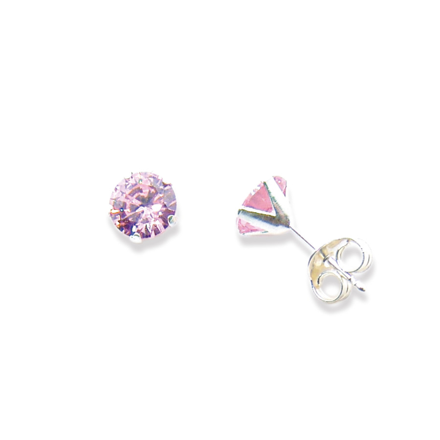 P. Pendientes Garra C/Cz Rosa