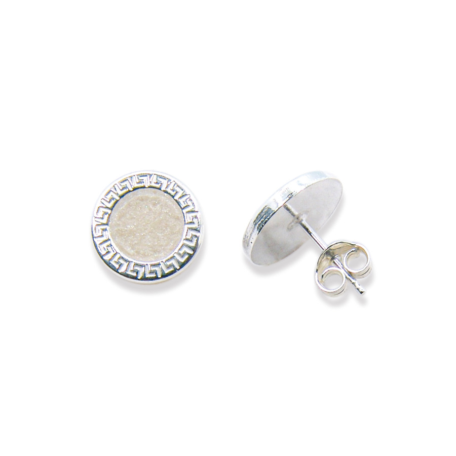 P. Pendientes Redondo Esmaltado de 12mm Forrado