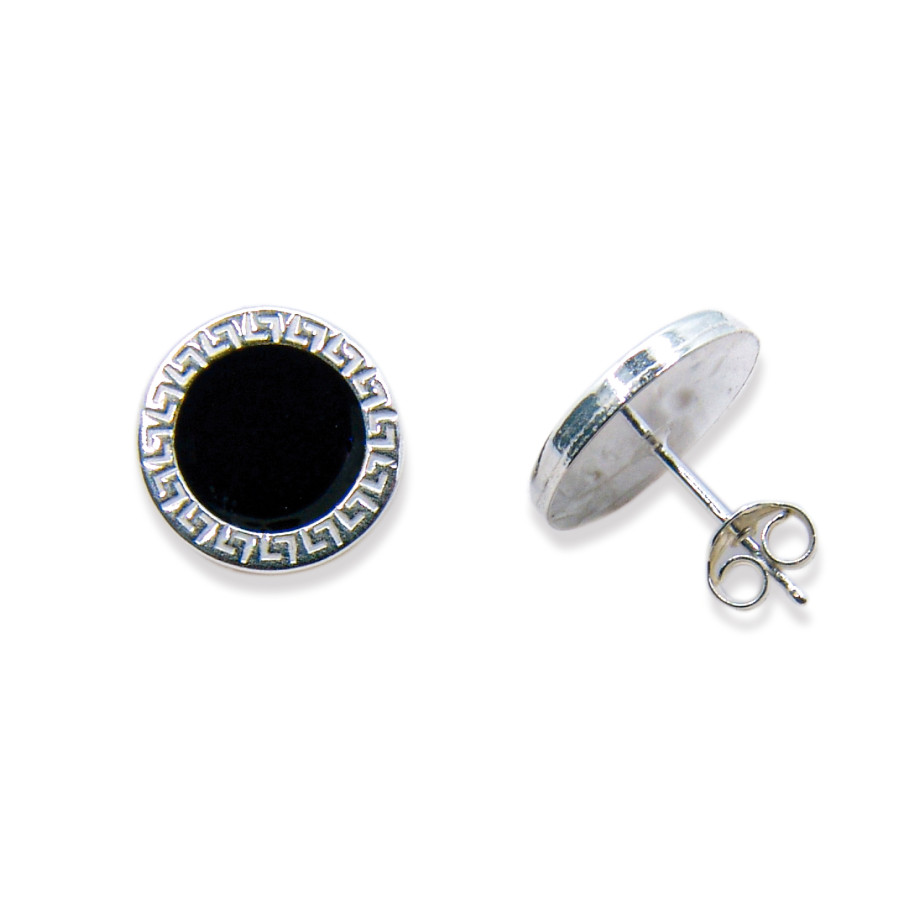 P. Pendientes Redondo Esmaltado de 14mm Forrado