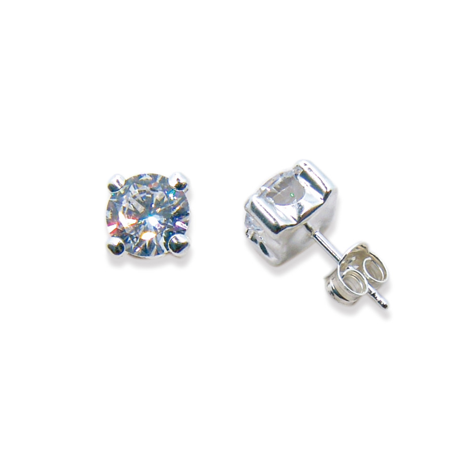 P. Pendientes Garra 4 bolas C/Cz de 7mm