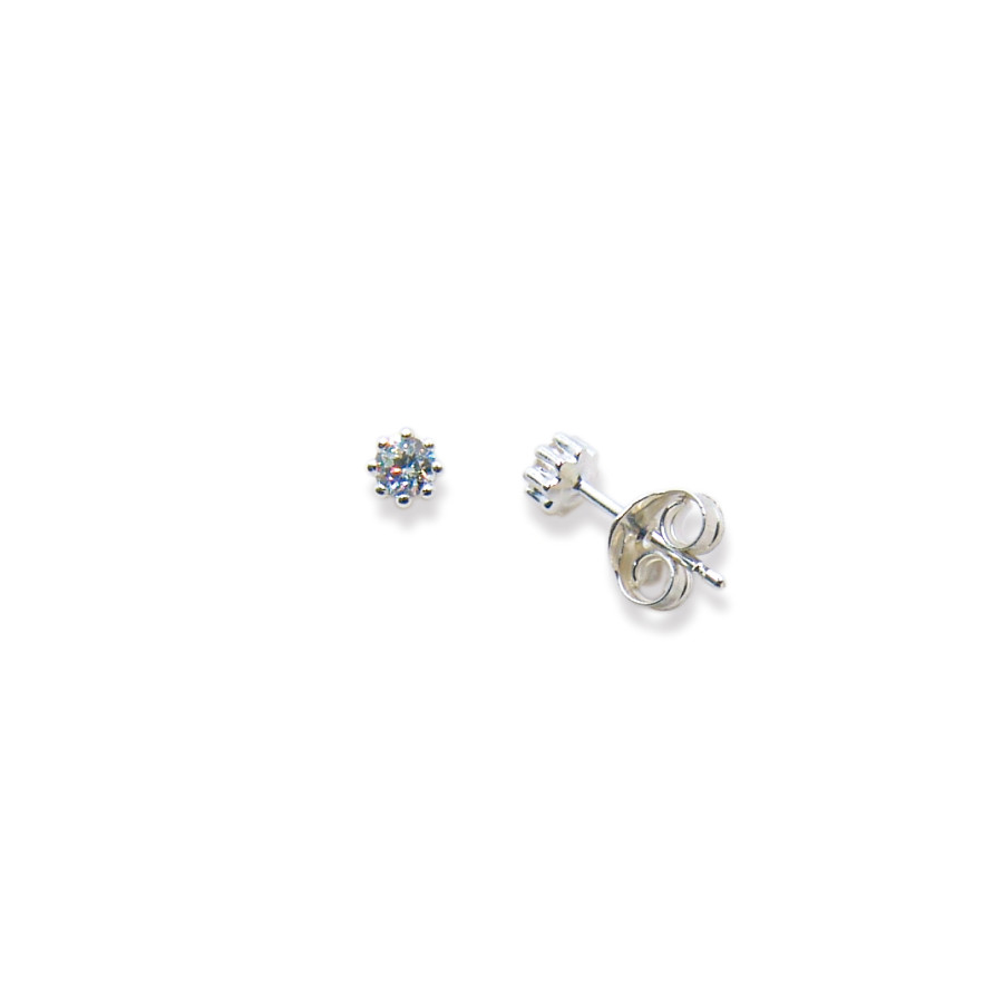 P. Pendientes Garra 8 bolas C/Cz de 3mm