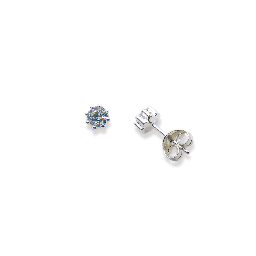 P. Pendientes Garra 8 bolas C/Cz de 4mm