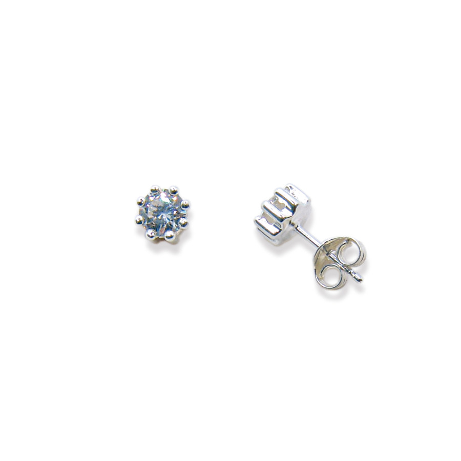 P. Pendientes Garra 8 bolas C/Cz de 5mm