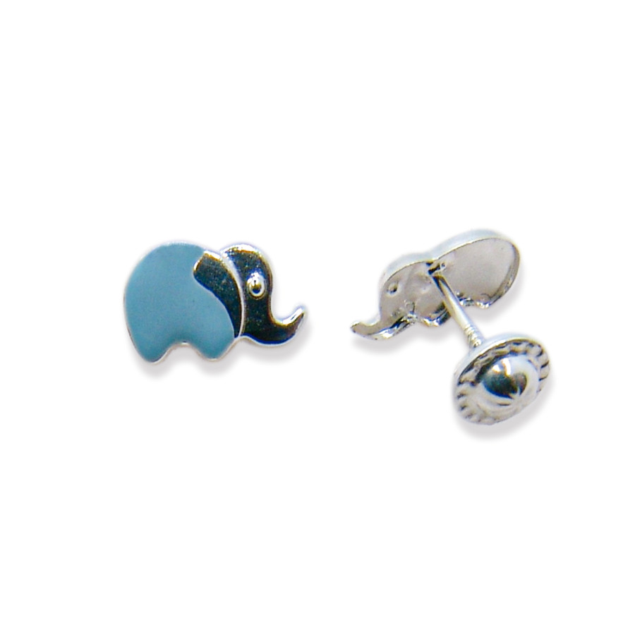 P. Pendientes Elefante esmaltado 6mm de alto