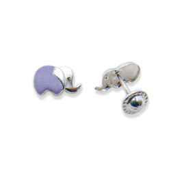 P. Pendientes Elefante esmaltado 6mm de alto