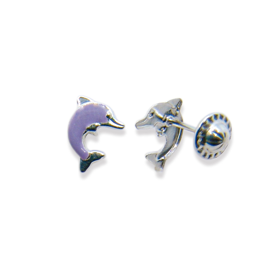 P. Pendientes Delfín esmaltado