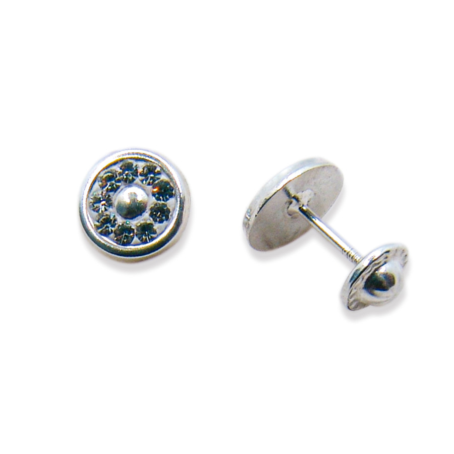 P. Pendientes Redondo multipiedra de 8mm