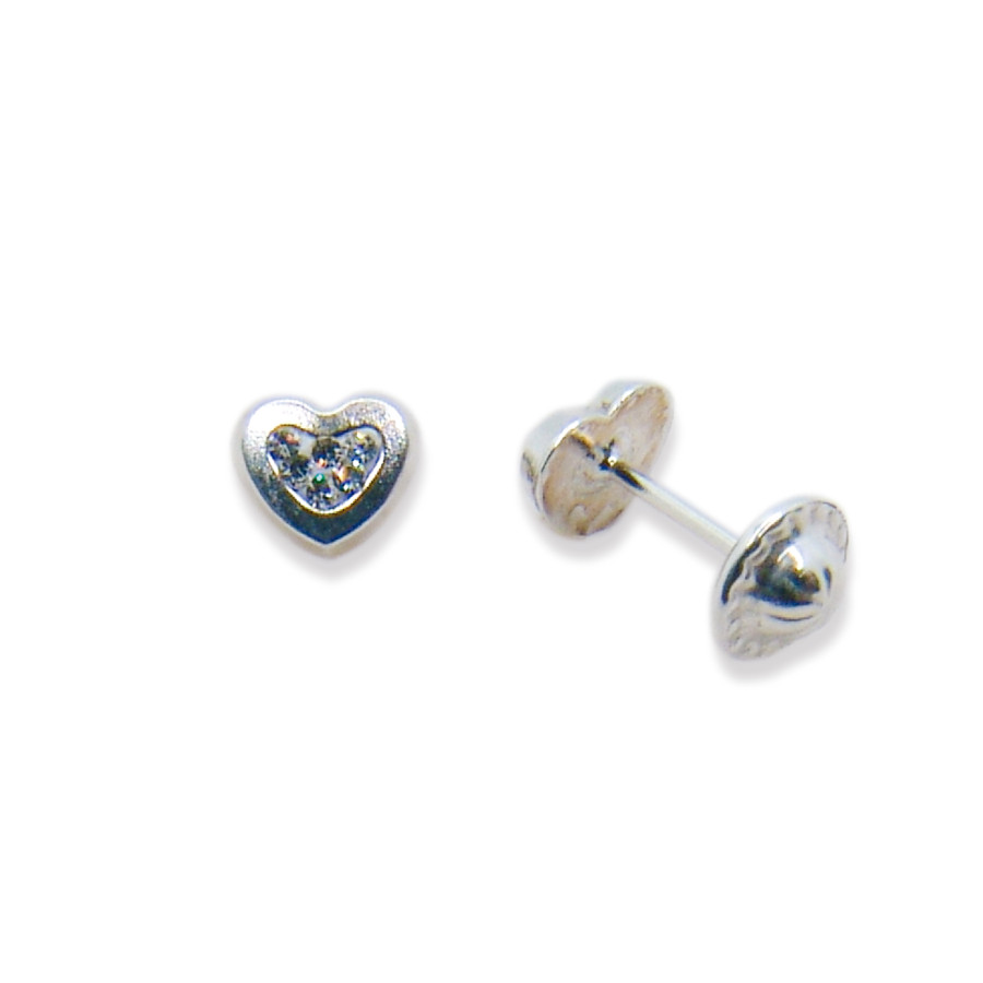 P. Pendientes Corazón centro multipiedra
