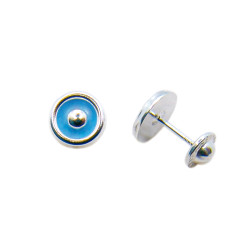 P. Pendientes Redondo grande esmaltado de 8mm