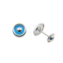 P. Pendientes Redondo grande esmaltado de 8mm