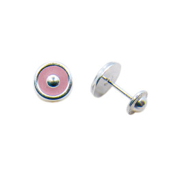 P. Pendientes Redondo grande esmaltado de 8mm