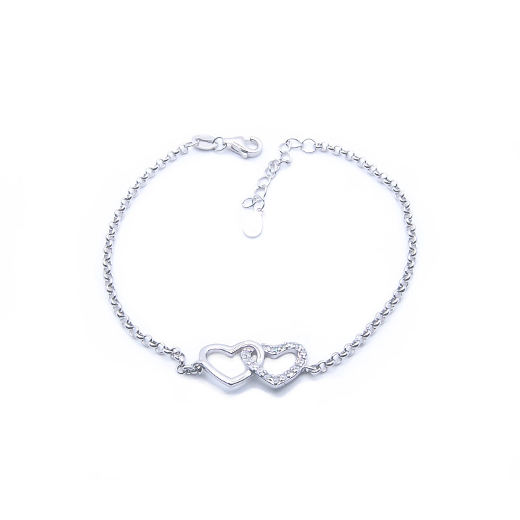 Pulsera Doble Corazón