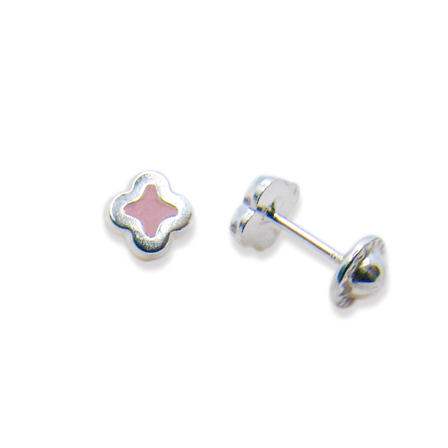 P. Pendientes Estrella con centro esmaltado