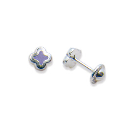 P. Pendientes Estrella con centro esmaltado