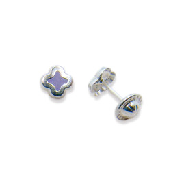 P. Pendientes Estrella con centro esmaltado