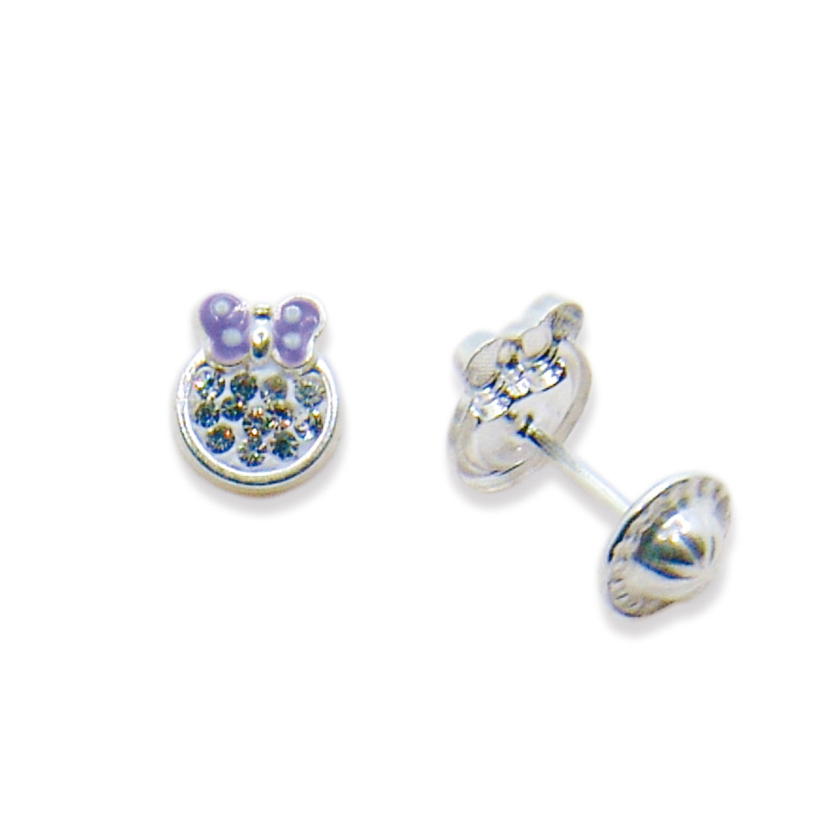 P. Pendientes Redondo con Mariposa