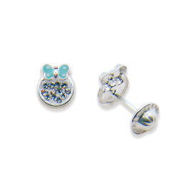 P. Pendientes Redondo con Mariposa