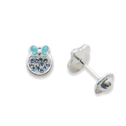 P. Pendientes Redondo con Mariposa