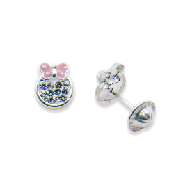 P. Pendientes Redondo con Mariposa