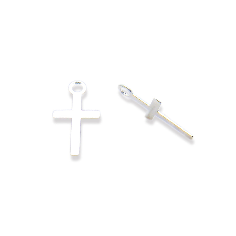 P. Pendientes Cruz plana para Aros de 12mm de alto