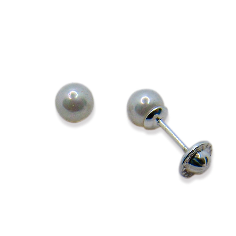 P. Pendientes Perla Shell de 5mm