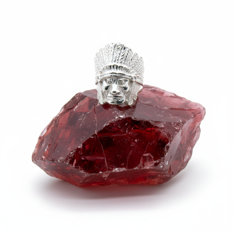 Sello figura Cabeza Jefe Indio