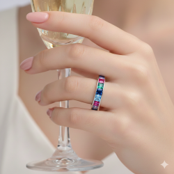 Sortija con piedras Rodiado