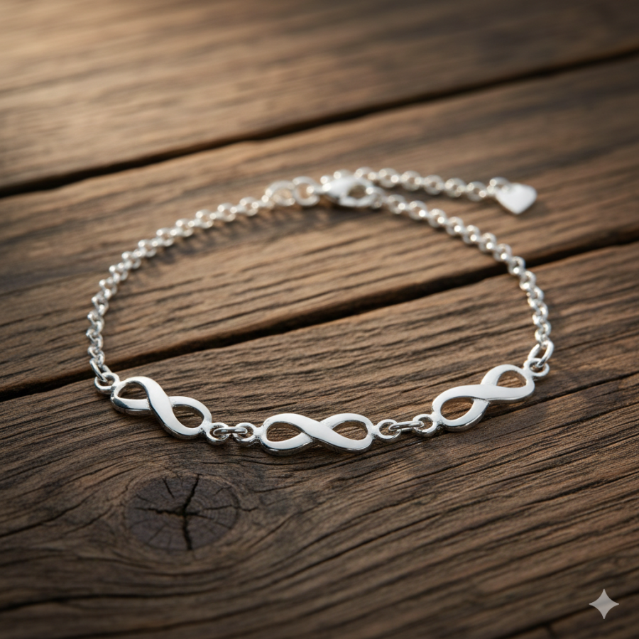 Pulsera Infinitos tres motivos centro