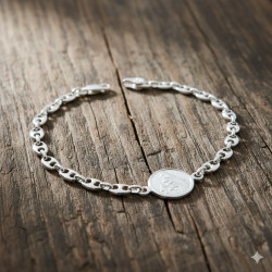 Pulsera Calabrote 5x7mm con Escapulario