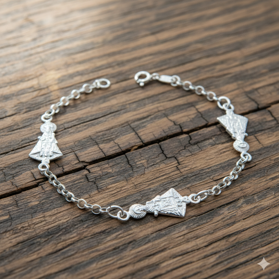 Pulsera Vírgen de Covadonga tres motivos